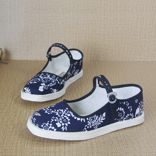 老北京千层底透气休闲风女单鞋