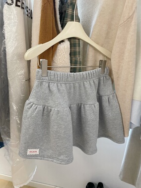 韩里韩气！甜美韩系洋气百搭松紧腰软糯加绒休闲短裙半裙裙帘