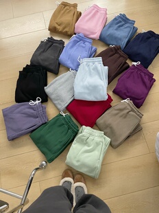 全员自留 匠心品质超舒服慵懒百搭一体绒保暖宽松休闲束脚卫裤