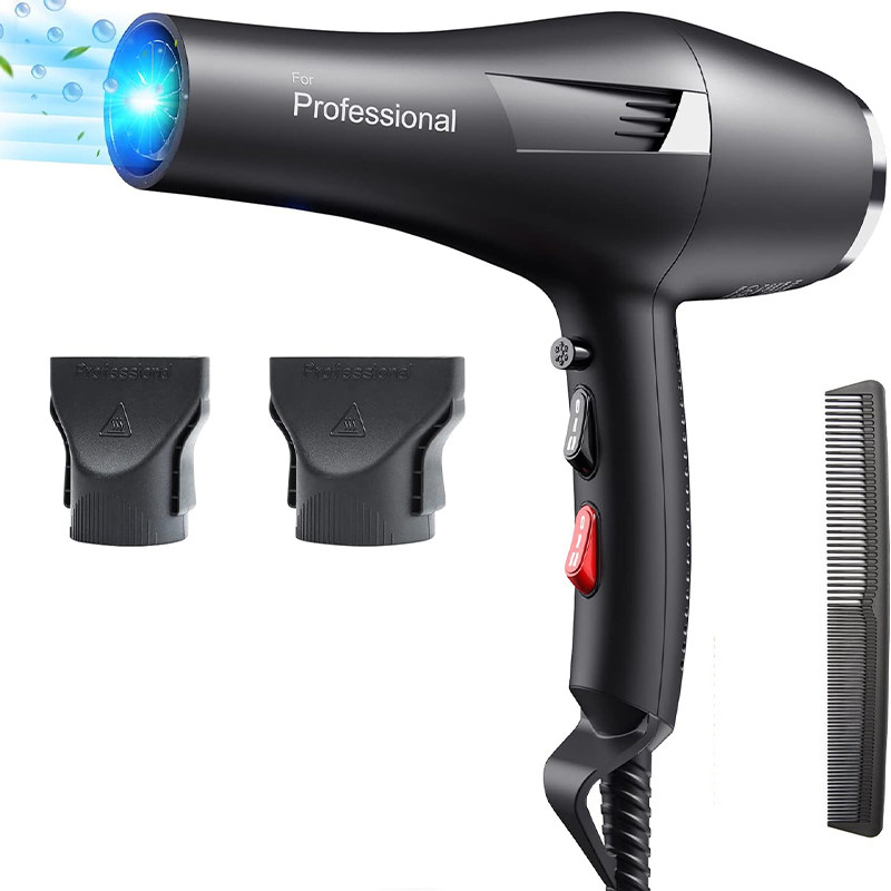 Professional Hair Dryer 2400W AC Motor Fast Drying Salon Ion