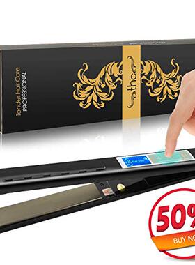 干湿1 Inch Ceramic Hair Straight不伤发小型负离子熨板卷发棒器