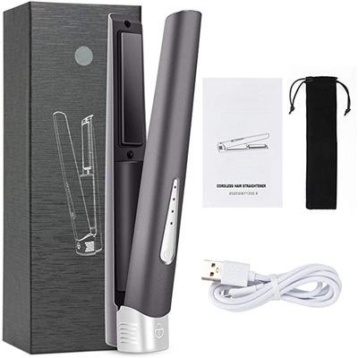 Travel Cordless Hair Straightener and Curler 2 in 1