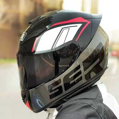 全盔捷凯士MOTORAX S30头盔摩托车半盔双镜片机车蓝牙四分之三盔