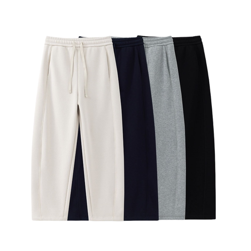 清仓 裤长102【YLANGENE】秋冬简约百搭加绒弯刀裤7785YGSM