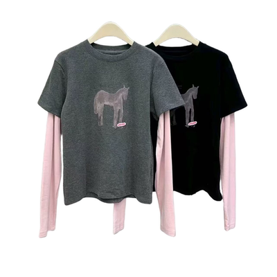 【YLANGENE】假两件T恤5570TY