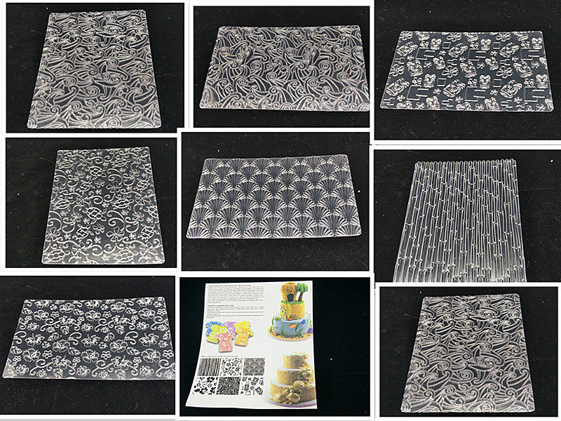 翻糖蕾丝模具围边花边PVC塑料印花模压花平面压花食品级蛋糕装饰