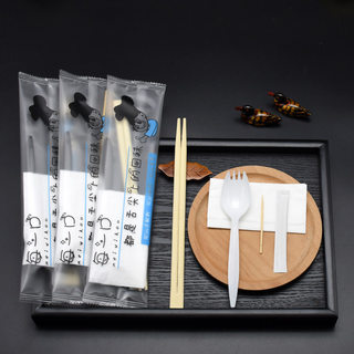 盛荣雅一次性筷子勺子二合一四件套筷叉勺套装外卖餐具包定制