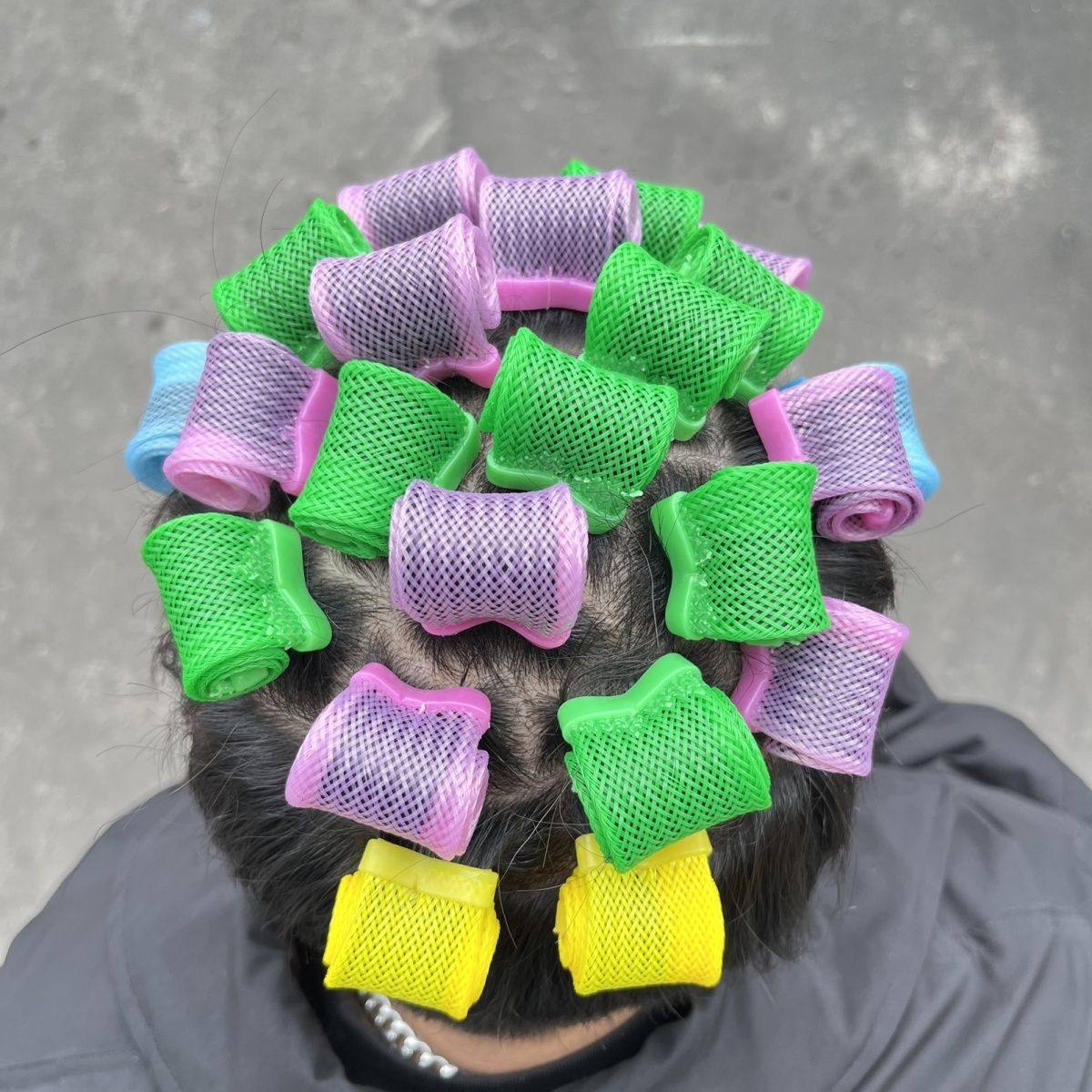 纹理烫后背纹理男士烫发蜗牛卷自动成卷杠卷发棒勾卷发神器蜗牛卷