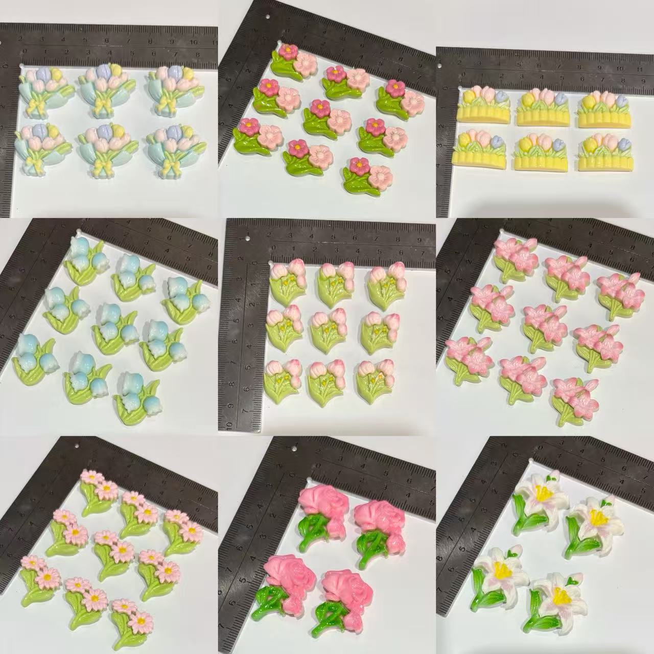 迷你小花花篮小鼻噶捏捏乐硅胶模具 DIY手工模具