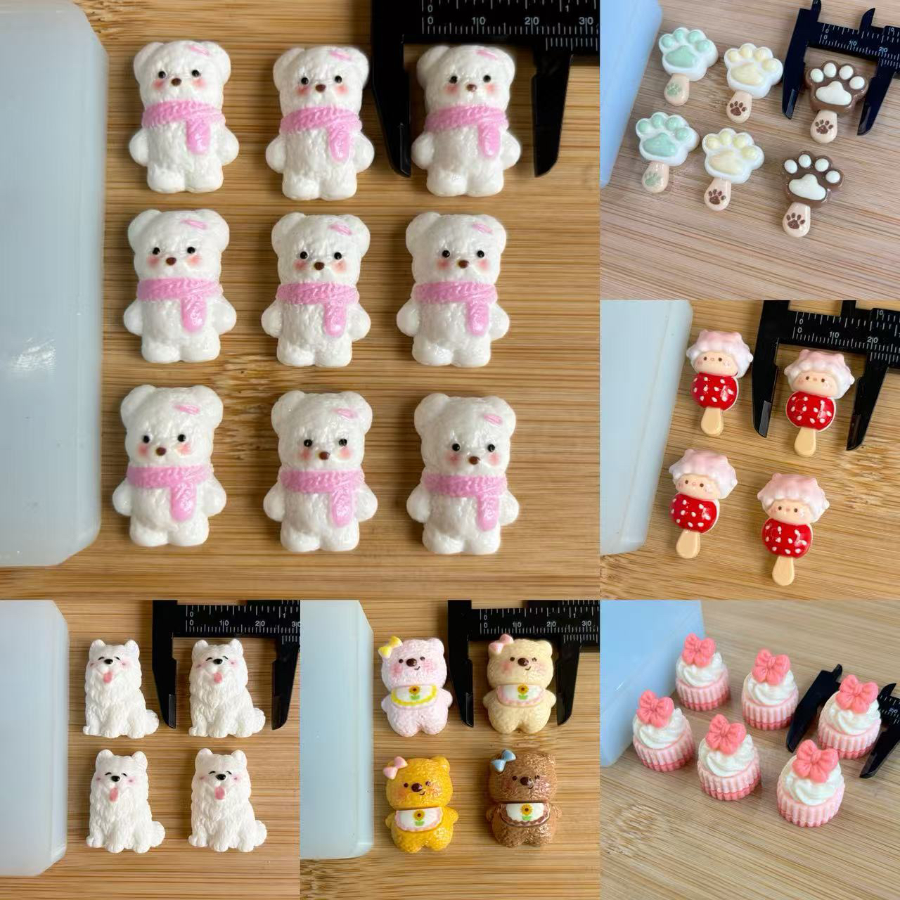 卡通甜品系列迷你滴胶食品级耐高温diy手工硅胶模具通用