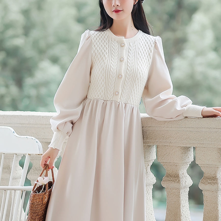 女童连衣裙2025新款秋冬针织毛衣