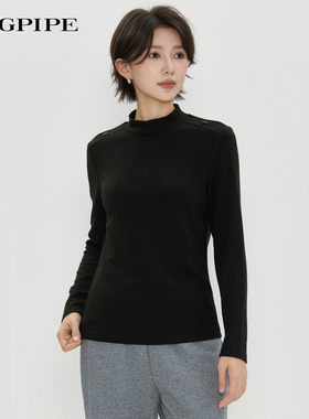 风笛 2024冬套头中高领打底衫女舒适修身上衣1E45216原569