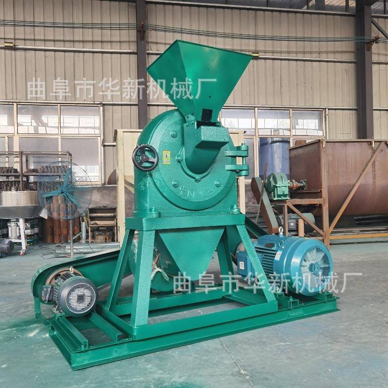 小麦粒齿盘磨面机果壳苹果梨子粉碎机320型中药渣打粉机除尘