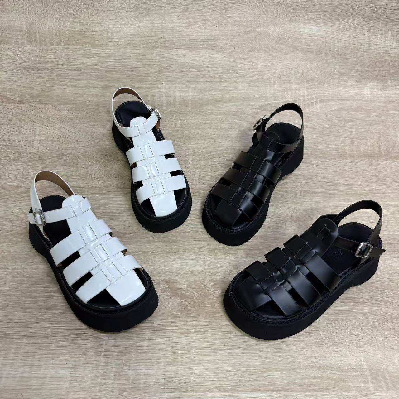 编织罗马凉鞋女2025年包鞋新款春夏松糕厚底镂空英伦头风,女鞋,罗马凉鞋,淘宝优惠券,粉丝福利购,淘宝优惠卷