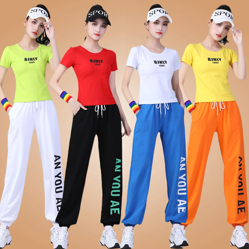 杨丽萍广场舞服装新款圆领短袖女