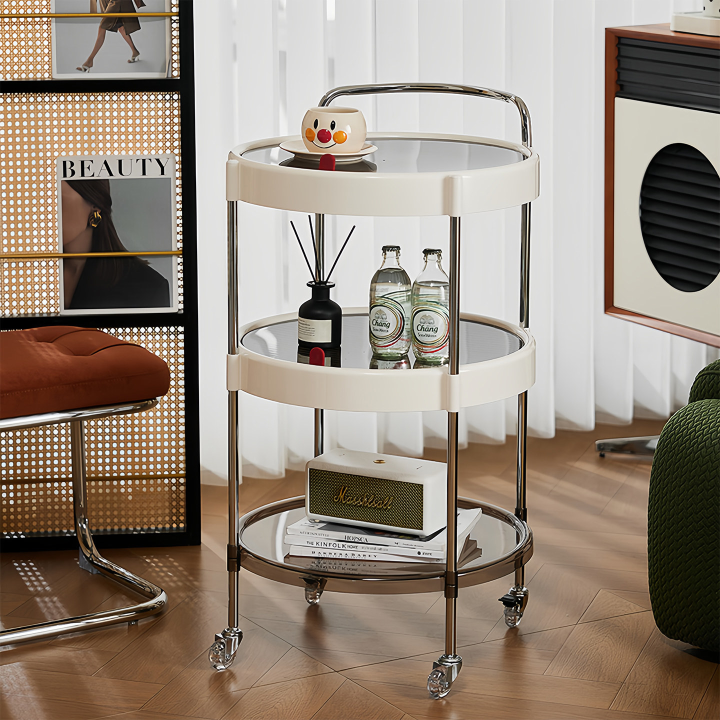 小推车置物架可移动落地带轮边几柜客厅茶几桌多层收纳零食置物架,住宅家具,移动边几/推车,淘宝优惠券,粉丝福利购,淘宝优惠卷