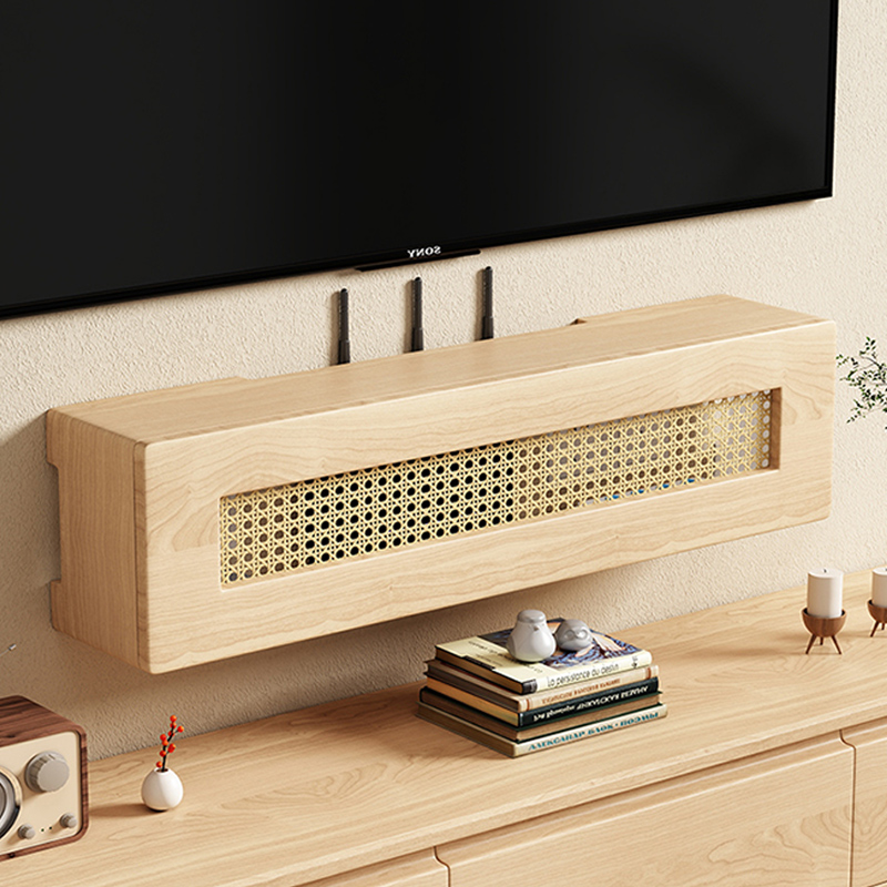 中古风藤编墙上wifi无线路由器