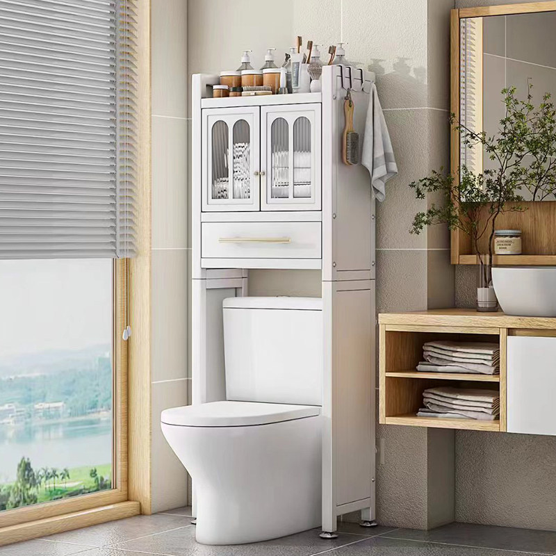 卫生间置物架马桶上方储物柜厕所后空隙落地带门多层浴室收纳架子,住宅家具,搁板/置物架/家用陈列架,淘宝优惠券,粉丝福利购,淘宝优惠卷