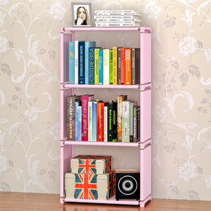 简易书架置物架落地桌上书柜简约现代学生用儿童储物架收纳组合柜