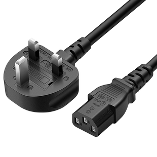 BS认证英规电源线1平方英国纯铜英式品字尾插头线三孔香港电脑线