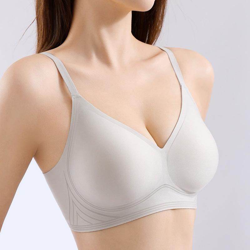 赛芬无钢圈聚拢文胸固定杯乳胶垫软支撑无痕内衣小胸显大提拉胸罩