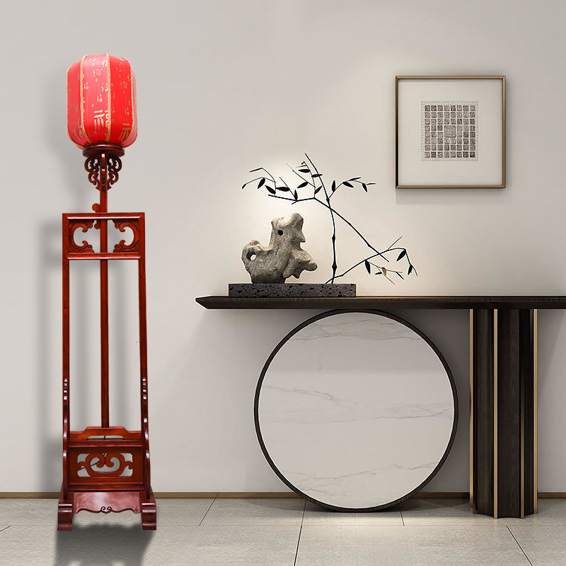 中式落地灯实木客厅灯古典地灯全实木古风台灯传统京做工艺中国风