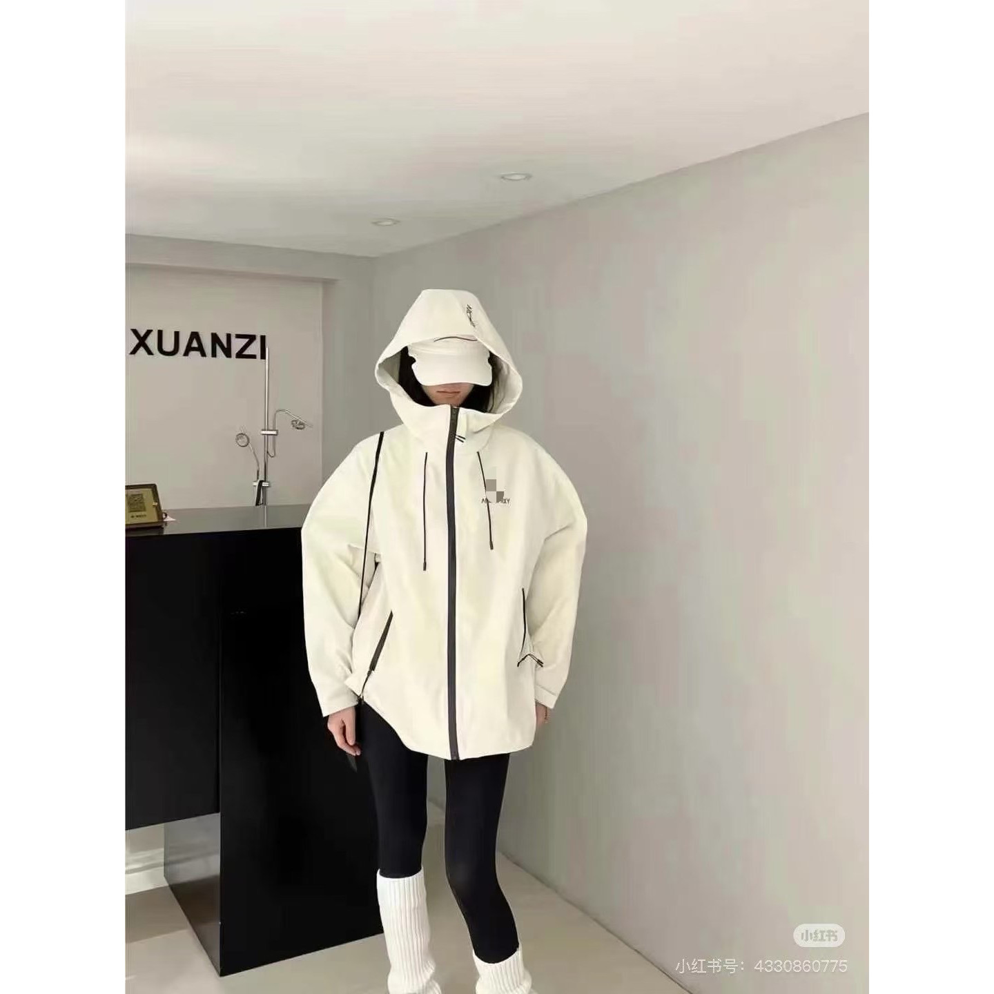欧洲站2025早秋冬新款女装欧货时尚连帽冲锋衣外套女宽松显瘦上衣