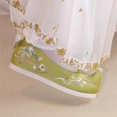 钦留皇宫原创汉服鞋 内增高百搭日常女 绣花鞋 蛾媒春 翘头履弓鞋