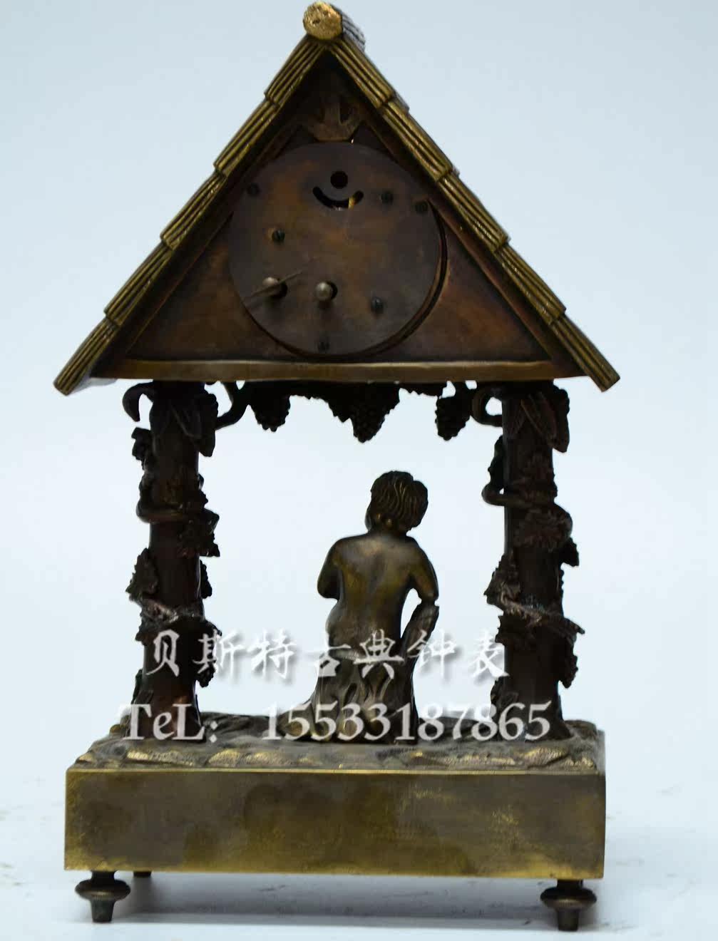 古钟铜机械|全铜机械钟表|老式仿古做旧钟表|古典钟表|老式家居i.