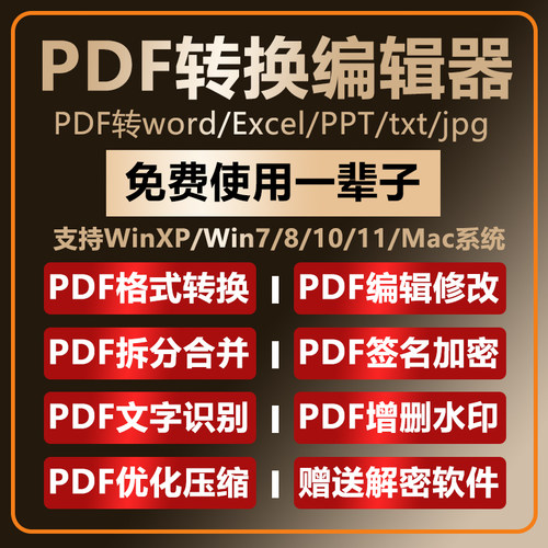 PDF转换word软件pdf免费修改