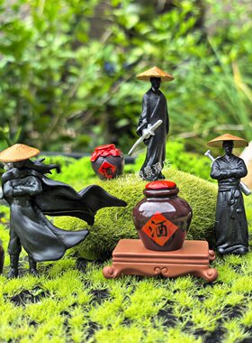 迷你古风江湖故人侠客人物摆件