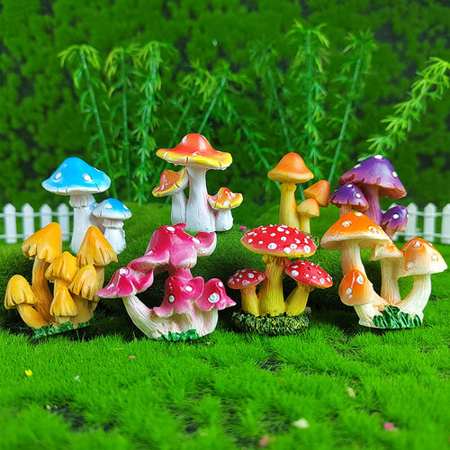 火红幻觉仿真小蘑菇摆件