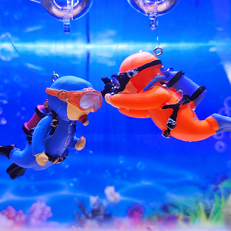 居家鱼缸水族箱造景装饰品悬浮款蓝胖子潜水员摆件套餐装饰漂浮球,家居饰品,装饰摆件,淘宝优惠券,粉丝福利购,淘宝优惠卷
