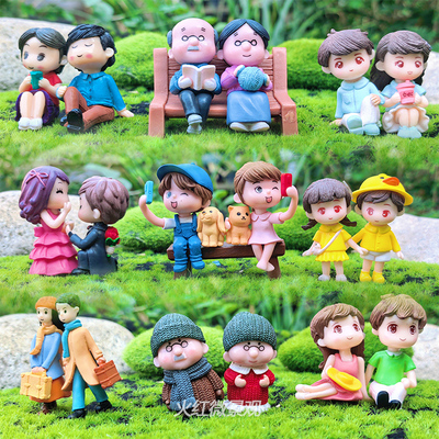 迷你人偶恋爱情侣人物公仔摆件