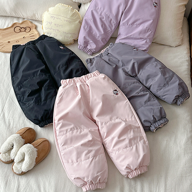 橘子家雨神户外冲锋暖炉裤女童