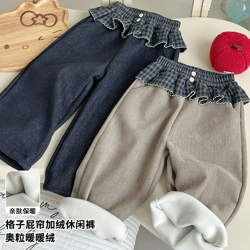 【新品满100满10】橘子家orange女童裤子25冬款新款潮流洋气卫裤