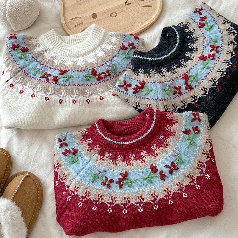 橘子家orange童装安格拉纤绒纱六级抗起球女童冬款新款毛衣打底衫