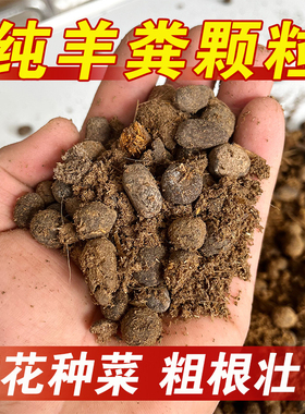 纯羊粪发酵有机肥料瓜果蔬菜花卉专用腐熟羊粪颗粒绿植盆栽农家肥