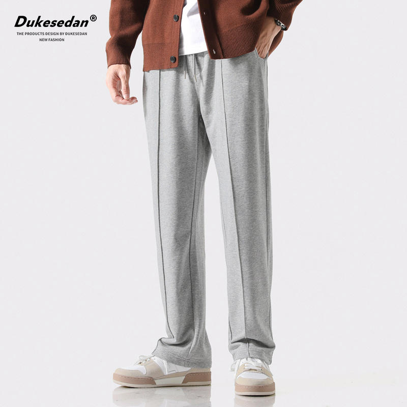 拖地卫裤男宽松休闲阔腿运动裤子