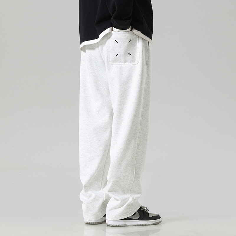 直筒裤子男士垂坠感拖地裤男裤子