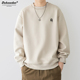 刺绣纯色卫衣男士 男士 圆领宽松男生上衣休闲长袖 打底衫 套头衫 美式