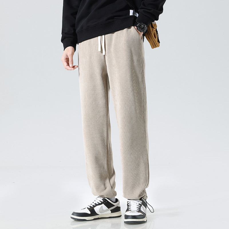 灯芯绒裤子男直筒宽松休闲裤卫裤