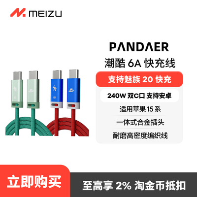 魅族PANDAER手机6A快充数据线