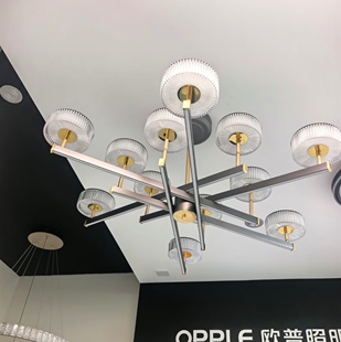 饰吊灯智能款 线下实体店欧普灯具 星格简约轻奢客厅餐厅卧室装