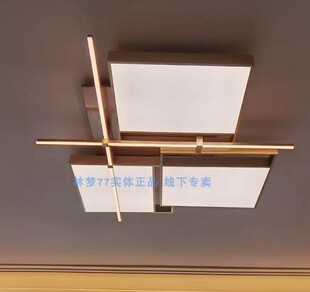 线下实体店灯具 幻轩浅金色客厅灯叠影餐厅吊灯极简无频闪安装