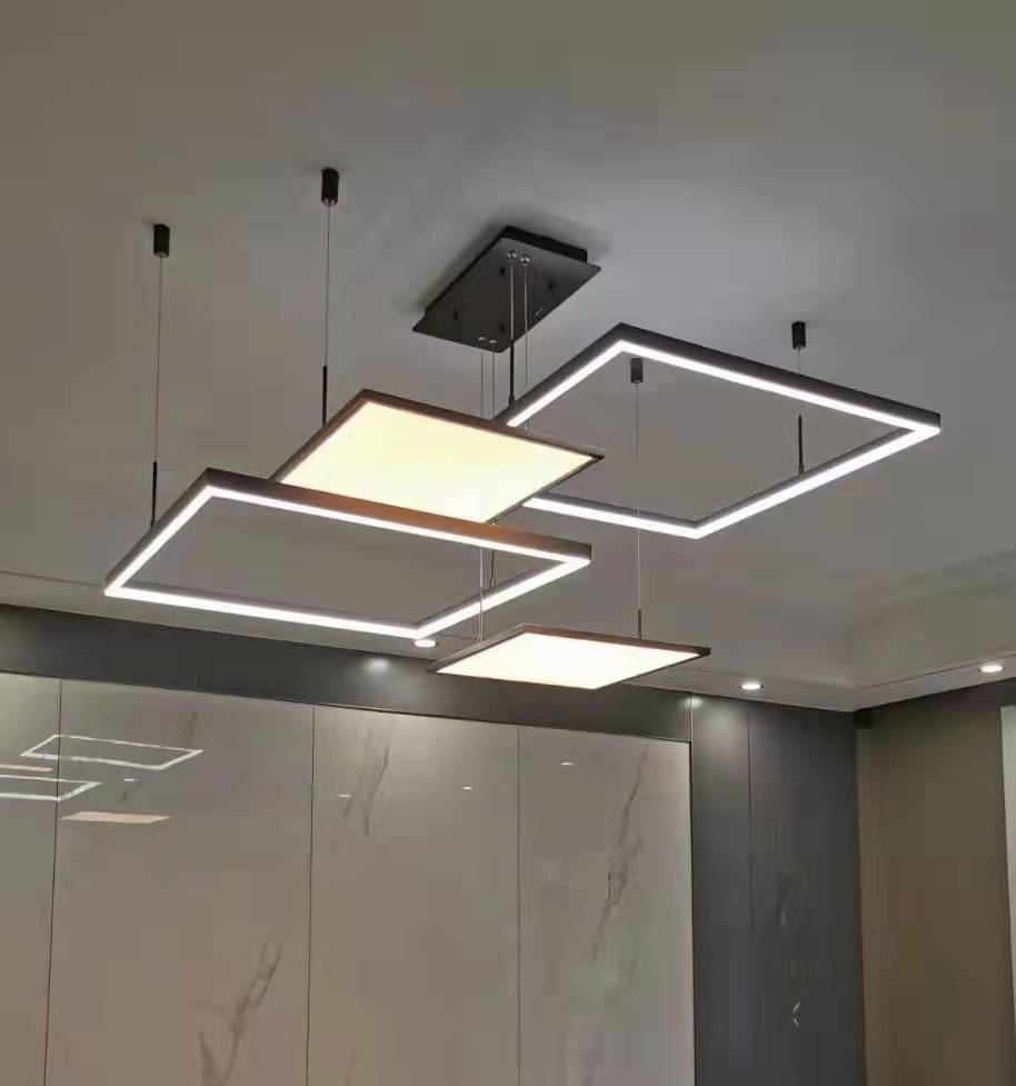 线下实体店灯具 极简现代智能客厅餐厅卧室护眼吊线灯星熠 安装