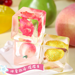 青壹坊水果水晶冰块卡皮巴拉流体捏捏乐腊肠狗解压发泄玩具烂泥减