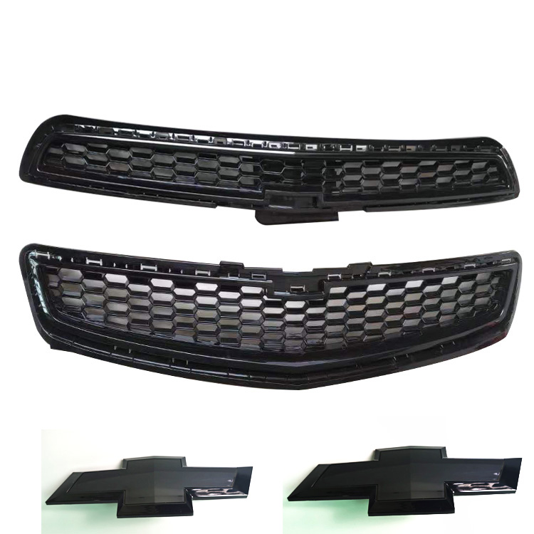 适用12-14款雪佛兰迈锐宝中网上下前脸面罩前脸前杠格栅标志包围