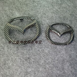 ND改装 适用15 25年马自达MX NC碳纹车标尾标 亮黑前后车标MX5