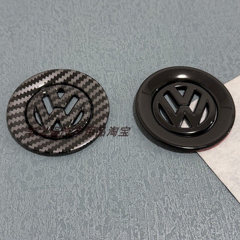 适用大众宝来速腾朗逸迈腾POLO高尔夫途观探岳方向盘装饰圈车标贴